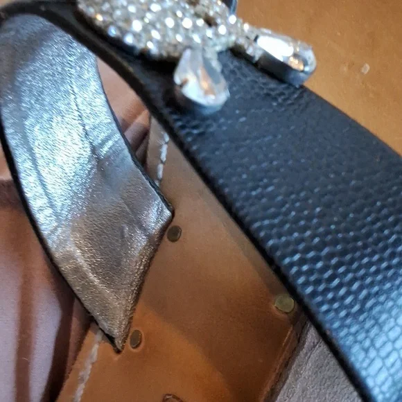 Phyllis Morgan glittery bling skull sandals 9 - Picture 9 of 9